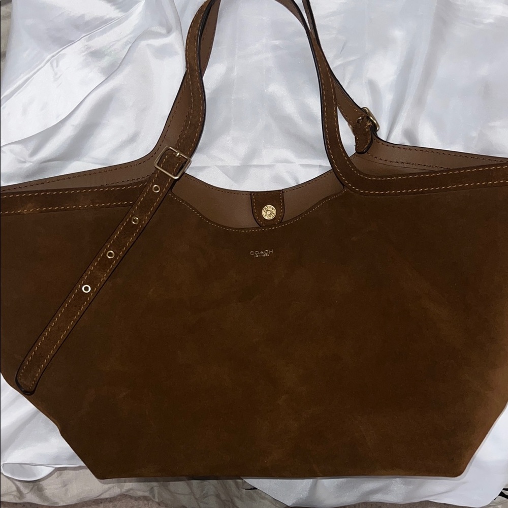 Coach Brown Suede Gramercy Tote